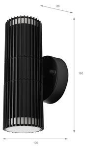 Vonkajšie nástenné bodové svietidlo LANTHEA 2xGU10/11W/230V IP44 čierne