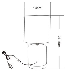 Zuma Line HS8720-BL - Stolná lampa 1xE14/40W/230V čierna/zlatá
