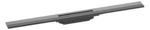 Sprchový žľab Hansgrohe RainDrain Flex 80 cm nerez kartáčovaný černý chrom 56044340
