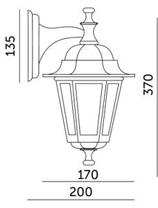 Vonkajšie nástenné svietidlo 1xE27/60W/230V IP44 biela