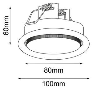 Brosline 3028 - Zápustné stropné svietidlo DROP 1xGX53/9W/230V čierna
