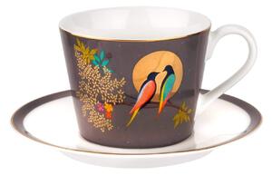 Šálka na kávu s podšálkou Sara Miller London CHELSEA, Multicolor, 92ml SET4ks