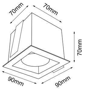 Brosline 3032 - Podhľadové svietidlo CAGE 1xGU10/10W/230V čierne