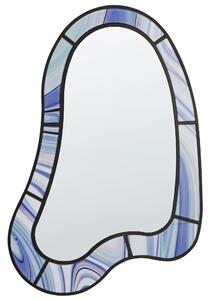 Nástenné zrkadlo fialové MDF sklenený rám 49 x 83 cm asymetrické moderný štýl obývacia izba chodba