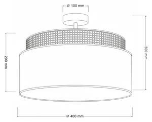 Brilagi - Prisadený luster PADOVA 1xE27/60W/230V pr. 40 cm krémová