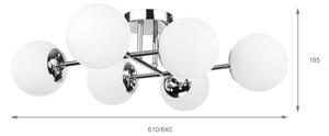 Brilagi - Prisadený luster MALONY 6xE14/20W/230V lesklý chróm