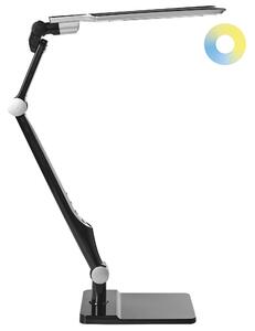 Stolná LED lampa čierna syntetický materiál 3 režimy teploty svetla so stmievačom dotyková nastaviteľná otočné tienidlo kancelária