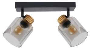Brilagi - Bodové svietidlo HYGGE 2xE14/15W/230V čierna/dymová