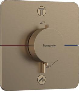 Sprchová a vaňová batéria Hansgrohe ShowerSelect Comfort Q bez podomietkového telesa kartáčovaný bronz 15586140