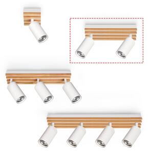 Brilagi - Bodové svietidlo SELE WOOD 2xGU10/30W/230V biela/drevo