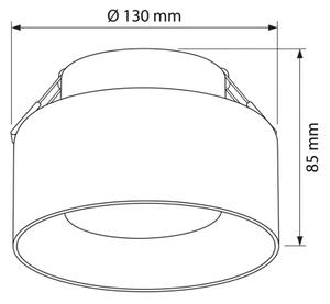 Brilagi - LED Podhľadové svietidlo AURA LUX 1xGX53/30W/230V priemer 13 cm čierne/dymové