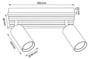 Brilagi - Bodové svietidlo SELE WOOD 2xGU10/30W/230V biela/drevo