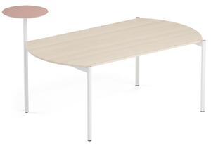 NARBUTAS - Rokovací stôl ZEDO 182,5x129,3 cm so zaoblenou policou