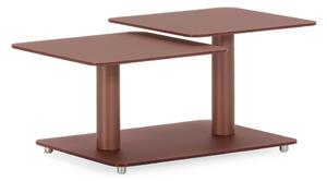 Terakotový sklenený konferenčný stolík 54x115 cm Elvi – Marckeric