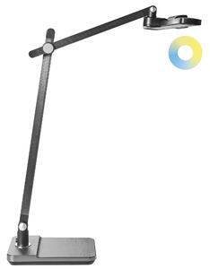 Stolná LED lampa sivá syntetický materiál 3 režimy teploty svetla so stmievačom dotyková nastaviteľná kancelária