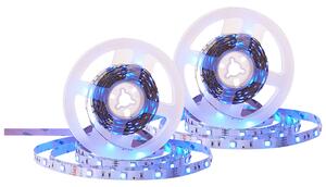 Sada 2 LED pásikov viacfarebná 16 farieb RGB 5 m s diaľkovým ovládaním led osvetlenie KIKORI