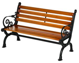 OUTSUNNY Záhradná lavica pre 2 osoby 120 x 64 x 79 cm teakové drevo