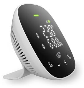 Nedis WIFISA20CBK-Inteligentný monitor kvality ovzdušia s LED displejom SmartLife Wi-Fi