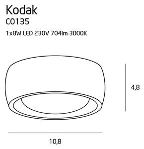 MAXLIGHT C0135 - LED Kúpeľňové stropné svietidlo KODAK LED/8W/230V IP44 biela