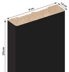 Lamelová doska Čierna 80x16mm