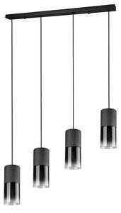 Moderné závesné svietidlo čierne 4-svetelné - Huygen