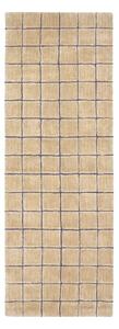 Ručne tkaný vlnený behúň jantárový 80x230 cm Mosaic Amber – Lorena Canals
