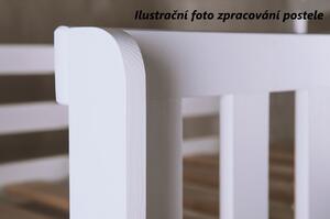 Detská poschodová posteľ z masívu borovice VIKTOR s prístelkou a šuplíky - 200x90 cm - prírodná