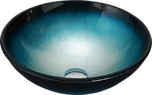 MEXEN - Mira sklenené umývadlo na dosku 42 cm - modrá - 24124247