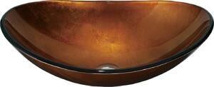 MEXEN - Sonia sklenené umývadlo na dosku 54 cm - zlatá - 24145450