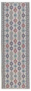 Koberec behúň viacfarebný polyester 80 x 240 cm orientálny vzor protišmykový vintage moderný štýl predsieň