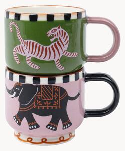 Keramické šálky na espresso A Dopo Tiger & Elephant, 2 ks