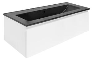Kúpeľňová skrinka s umývadlom SAT B-Way 99x30x45 cm biely lesk BWAY100WU4B
