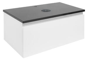 Kúpeľňová skrinka s krycou doskou SAT B-WAY 79x30x45 cm biely lesk BWAY80WZ