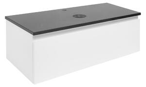 Kúpeľňová skrinka s žulovou doskou SAT B-Way 99x30x45 cm biely lesk BWAY100WZ