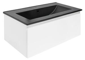 Kúpeľňová skrinka s umývadlom SAT B-Way 79x30x45 cm biely lesk BWAY80WU4B