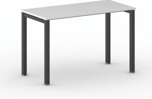 Kancelársky stôl PRIMO SQUARE, 120x60 cm, čierna podnož, biela