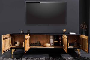 Dizajnový TV stolík Venetia 180 cm čierno-zlatý