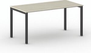 Rokovací stôl Square s čiernou podnožou 1600 x 800 x 750 mm, dub prírodný
