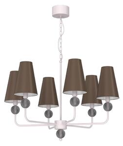 Luster na reťazi GRENADA 6xE14/15W/230V sivá