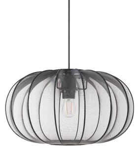 Závesná lampa čierna nylon látkové tienidlo osvetlenie moderný štýl obývacia izba