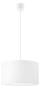 Luster na lanku SIRJA PLISADO 1xE27/15W/230V pr. 35 cm biela