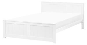 Posteľ biela borovicové drevo MDF 120 x 200 cm s čelom minimalistický škandinávsky štýl spálňa detská izba