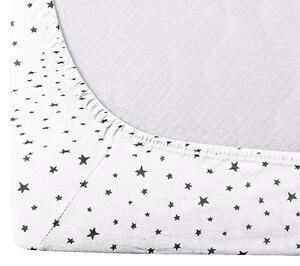 Bavlnená plachta s gumou WHITE STAR 90 x 200 cm biela