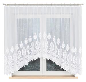 Biela žakarová záclona LUDMILA 300x160 cm