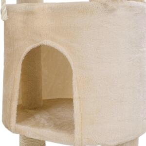 Tutumi, škrabadlo, posteľ, veža 120 cm pre mačky XXL 380528, béžová, HOM-02846