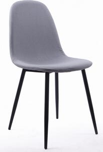 Jedálenská stolička DART svetlosivá (čierne nohy)
