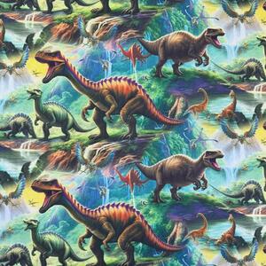 Metráž Kočiarkovina OXFORD Digital - Dinosaury