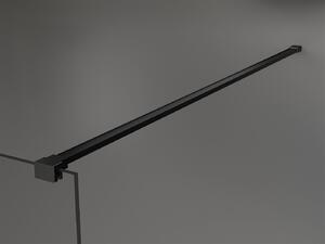 Mexen Kioto sprchová zástena 80x200 cm 8 mm, čierny profil, sklo čierny vzor 1, 800-080-101-60-77