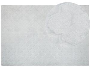 Koberec z umelej zajačej kožušiny svetlosivý 160 x 230 cm umelá polyesterová kožušina mäkký huňatý so vzorom a vysokým vlasom