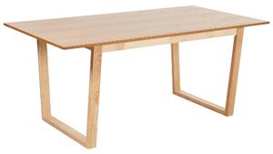 Jedálenský stôl svetlý jaseň MDF 180 x 95 cm jaseňová dýhovaná vrchná doska moderný dizajn panelový podstavec